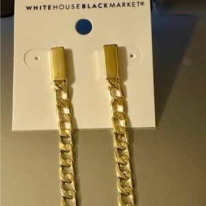 White House Black Market gold-tone chain link drop earrings